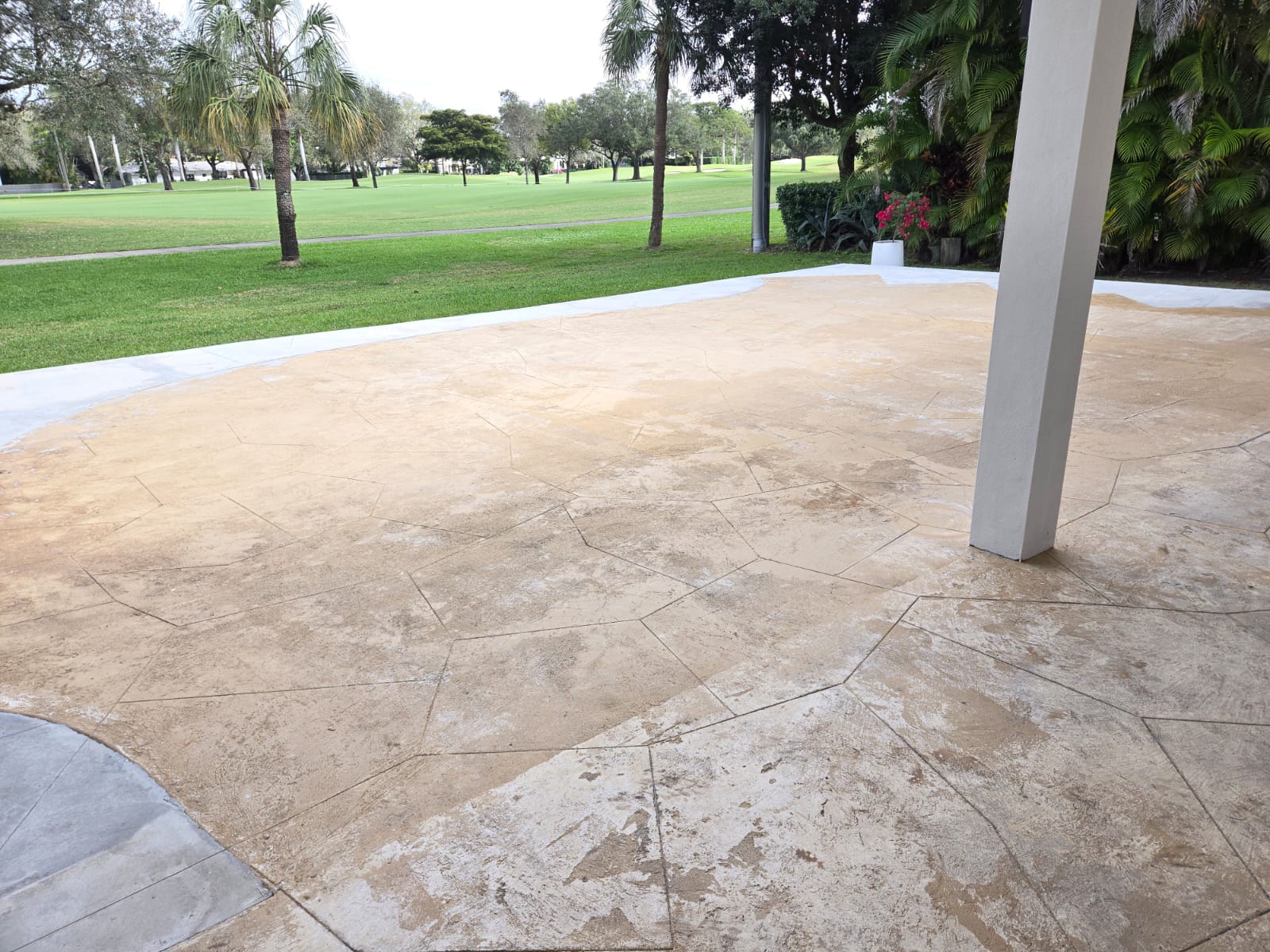 Stamped Concrete Floor Restoration - 2