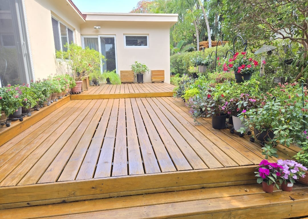 Modern Hardwood Floor Painting in Home Entrance